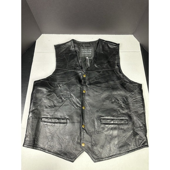 XXL Other - Italian Stone Design Genuine Bl Leather Vest NWT Navarre  Men XXL Chest 48"
